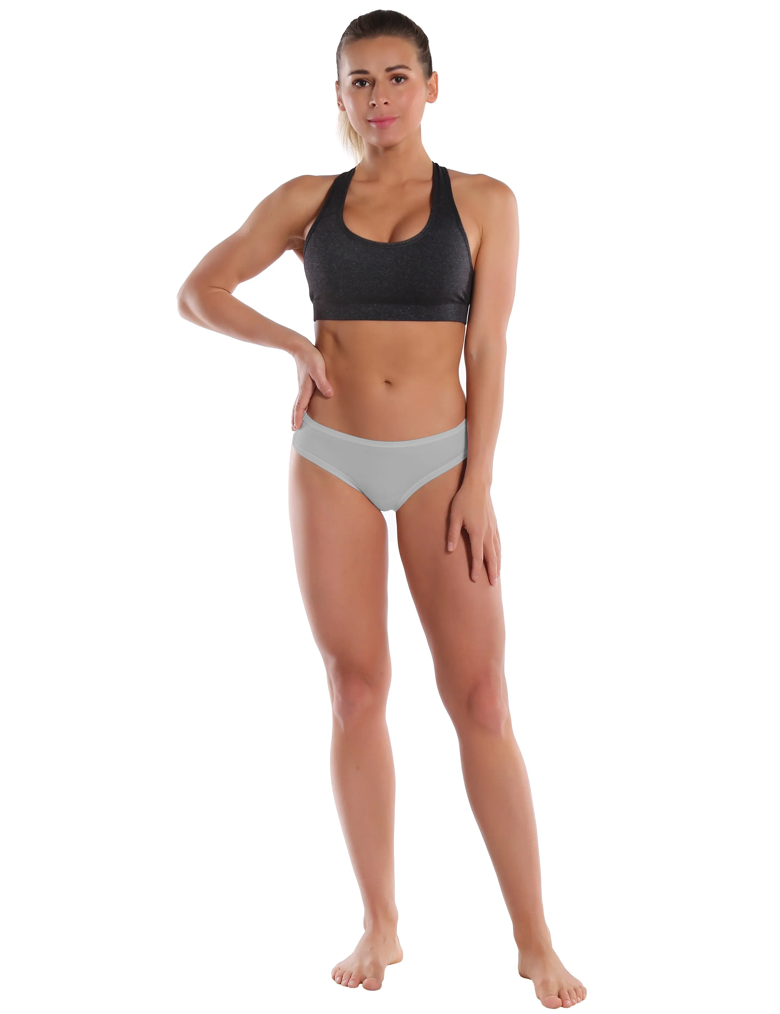 Super Soft Modal Sports Bikini Underwear lightgray_Plus Size