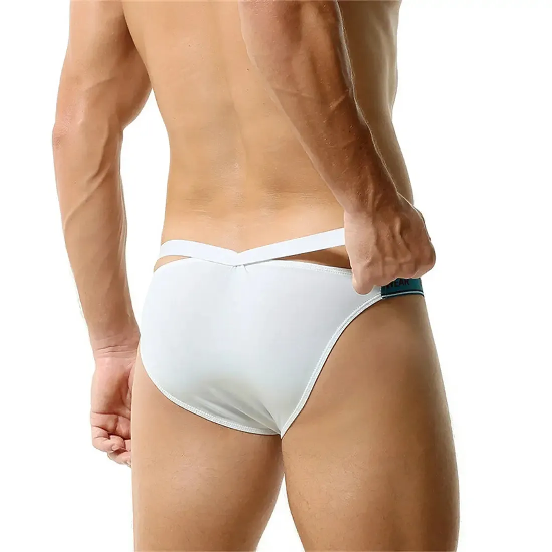 Tauwell Men's String Bikini Briefs - Sexy Cross Waistband Underwear 23103