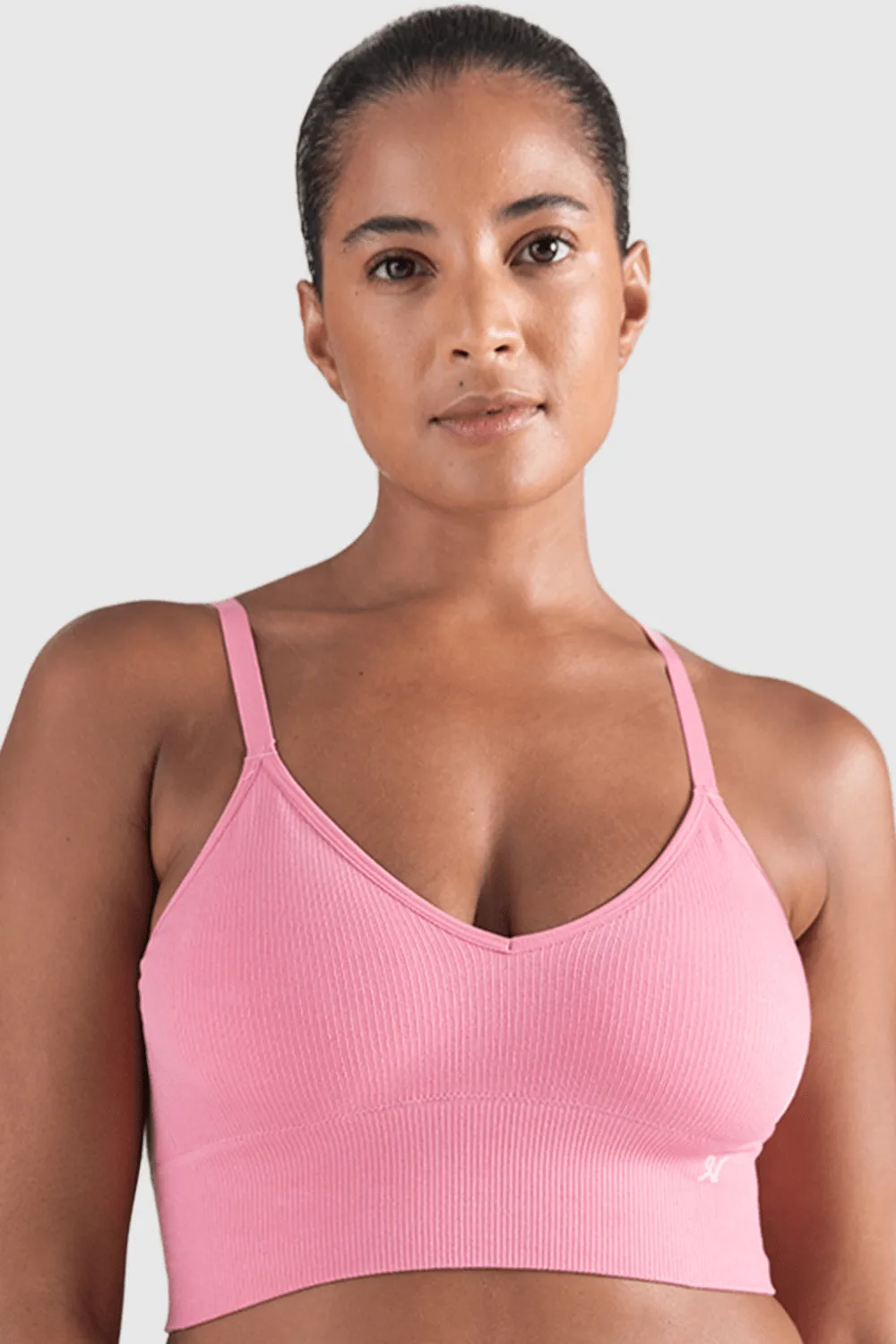 Tencel™ Seamless Bralette in Rose Pink, Size XS (UK 6-8)