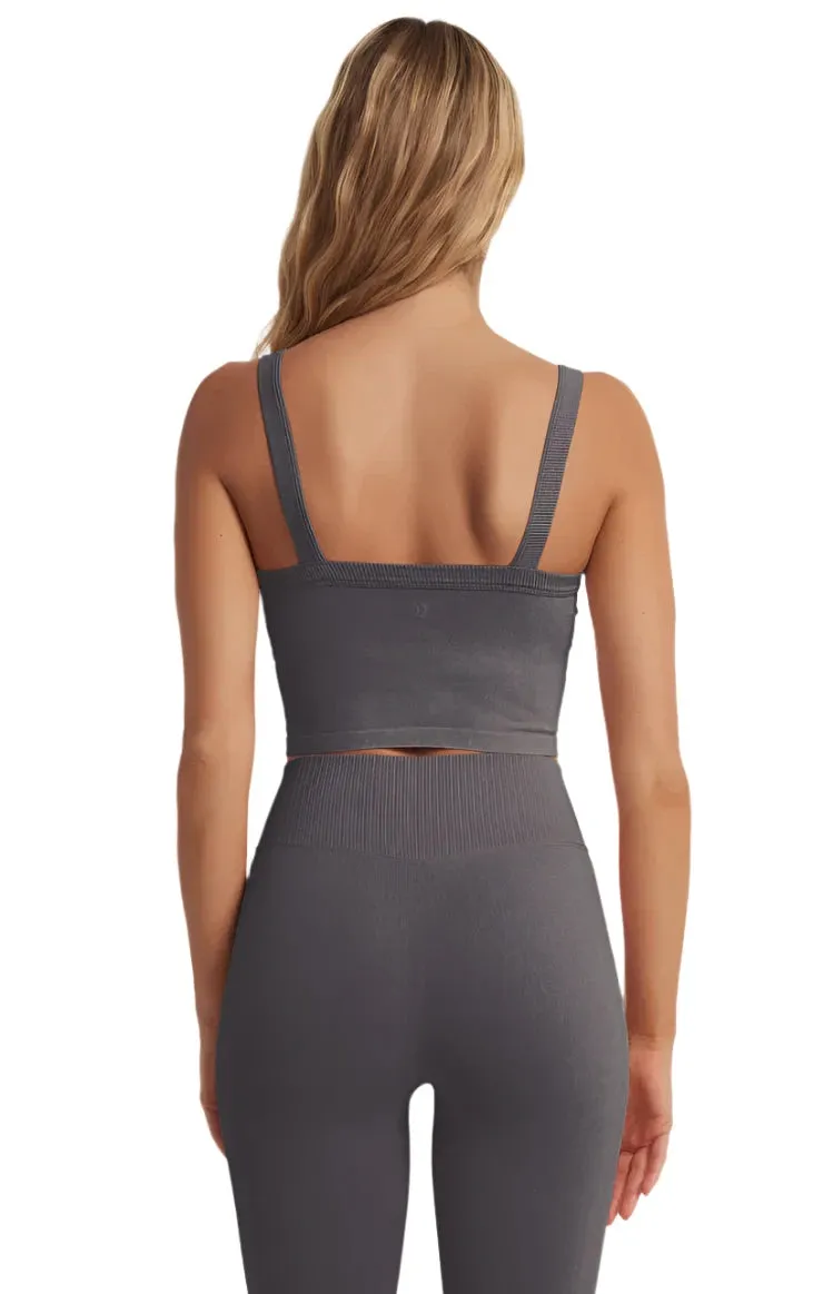 Z Supply GOOD DAY SEAMLESS TANK BRA graphite