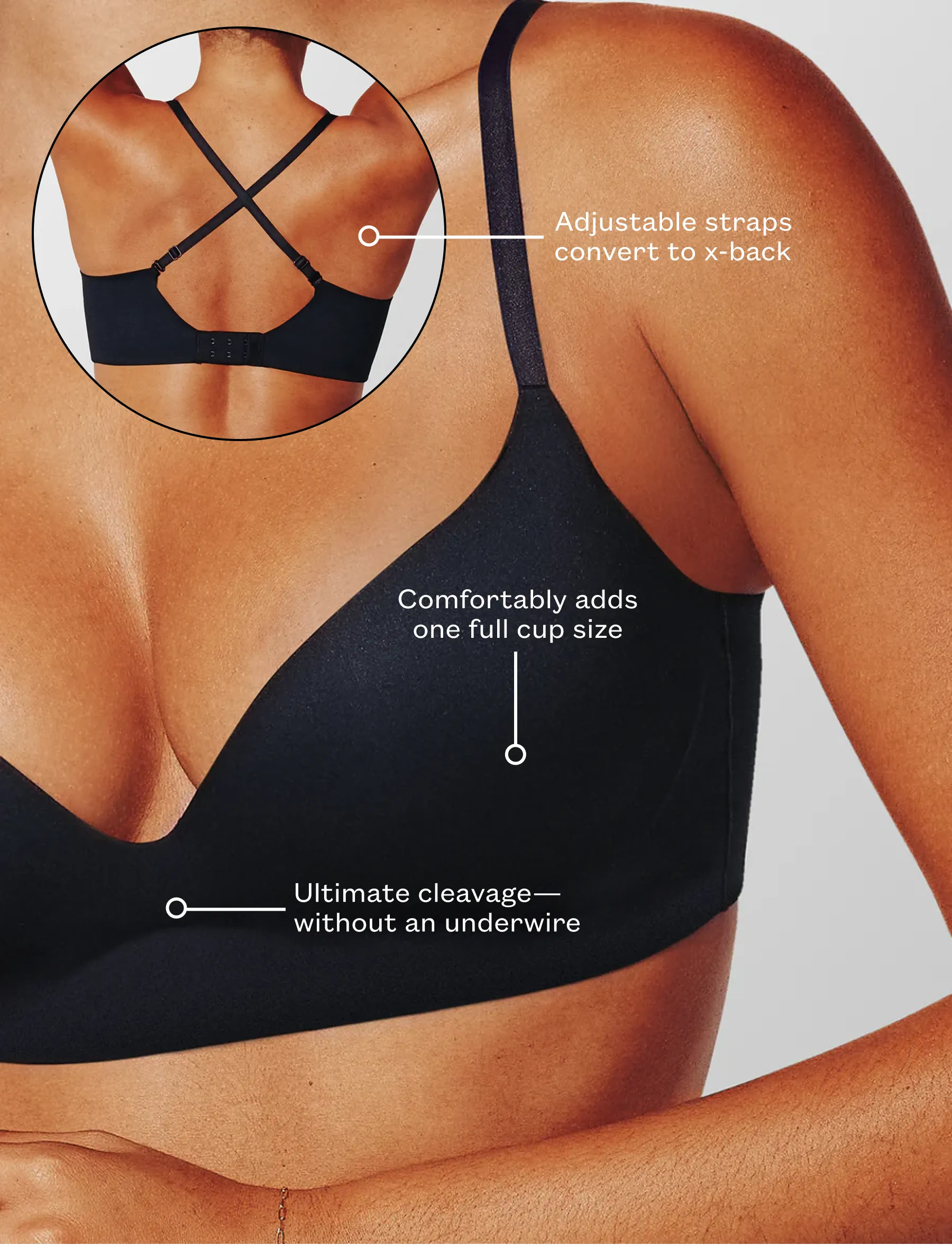Zero Edge™ Wireless Push-Up Bra