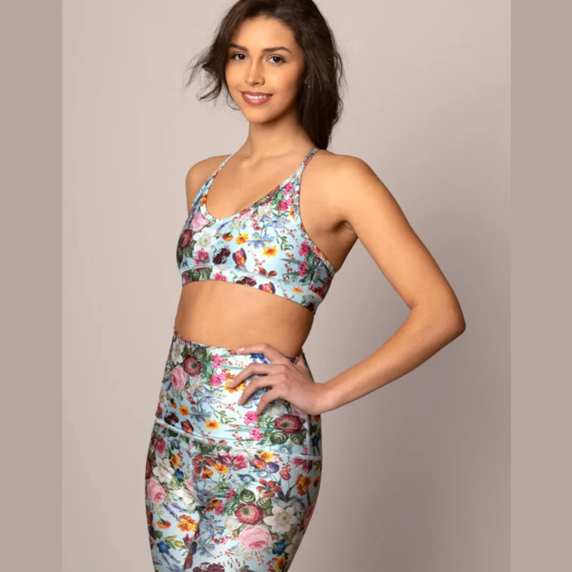 Zoe Blue Floral Bralette